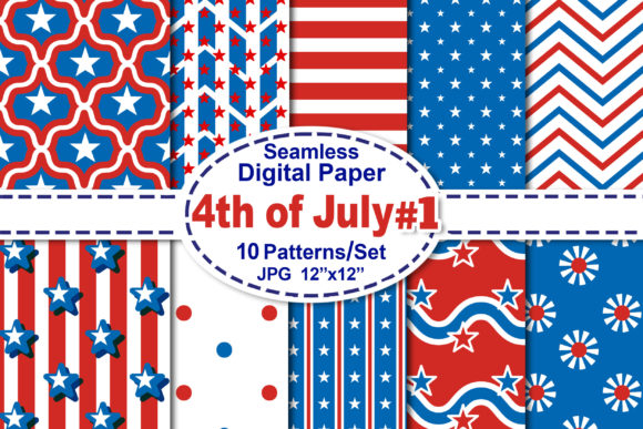 4th of July Seamless Digital Pattern V.1