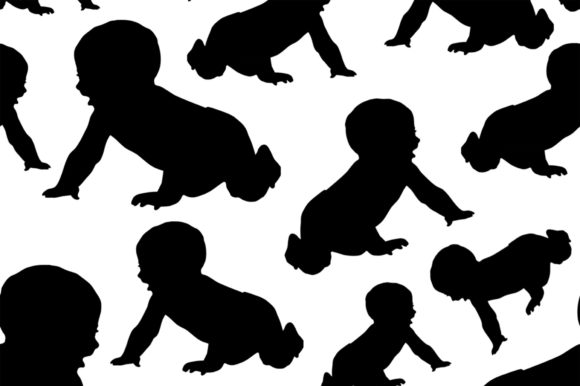 Baby Silhouette - Seamless Baby Pattern