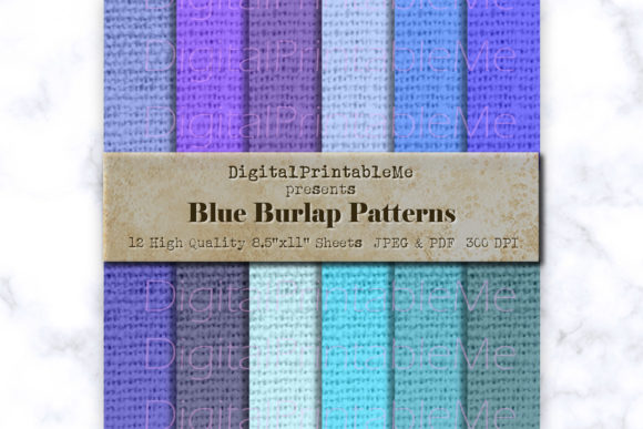 Blue Burlap Digital Paper Pattern Rustic: A Versatile Creative Resource