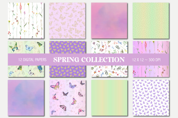 Butterfly Spring Scrapbook Paper