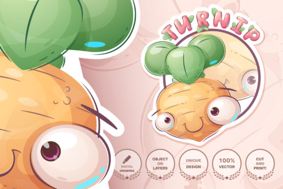 Character Fresh and Healthy Turnip: A Versatile Design Asset for Modern Projects