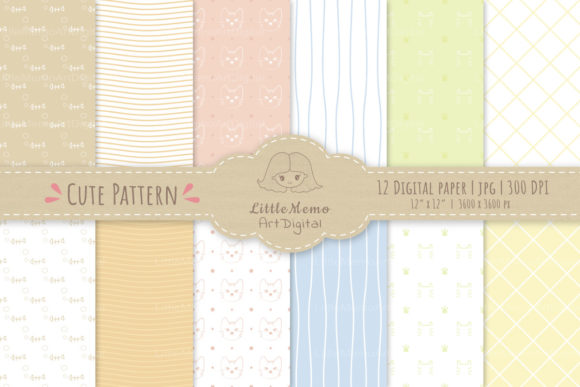 Cute Animal Digital Paper Pattern for Creative Projects