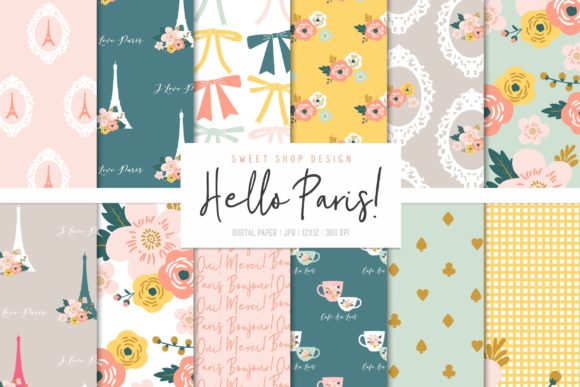 Digital Paper Pack HELLO PARIS: A Versatile Tool for Modern Creativity