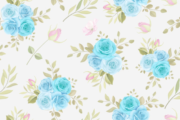 Editable Floral Seamless Pattern Design