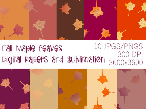 Fall Maple Leaves Digital Papers