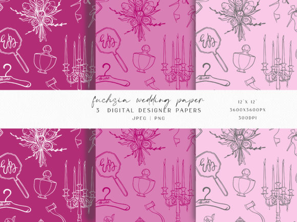 Fuchsia Wedding Digital Paper: A Trendy and Versatile Choice for Modern Celebrations