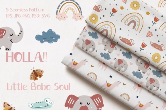 Little Boho Soul Childish Pattern: A Vibrant Addition to Your Creative Projects