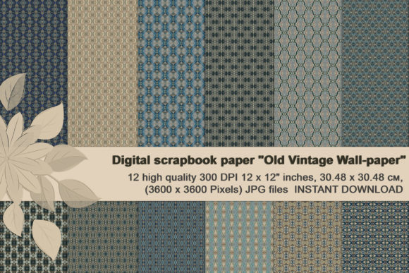 Old Blue-beige Masculine Digital Paper: A Timeless Addition to Your Creative Toolkit