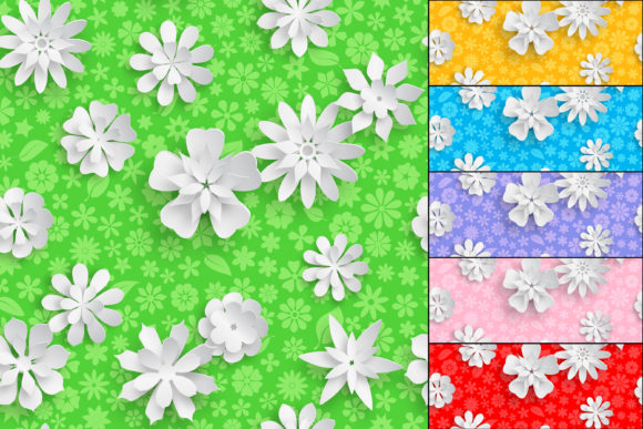 Seamless Pattern with Paper Flowers: A Versatile Design Resource