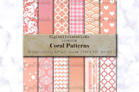 Shabby Coral Digital Paper, Linen Burlap: A Versatile Tool for Creative Workflows