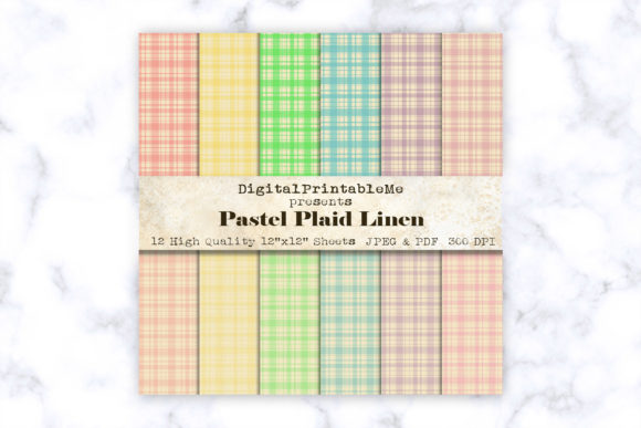 Shabby Plaid Digital Paper Linen Pastel: A Versatile Design Resource for Creators and Entrepreneurs