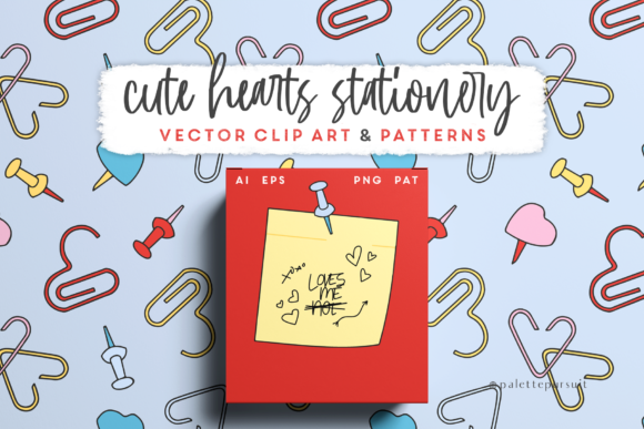 The Versatile Power of Cute Hearts Stationery Vector Set in Modern Design