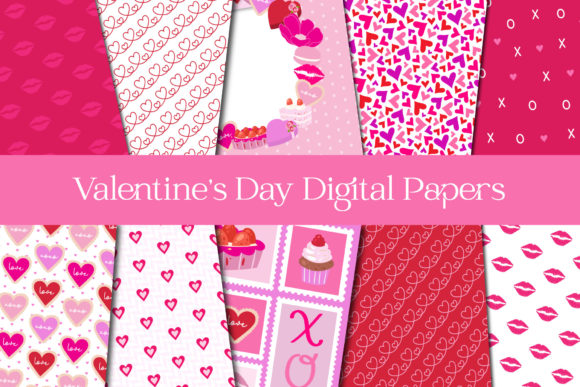 Valentine’s Day Digital Scrapbook Paper: A Versatile Creative Resource